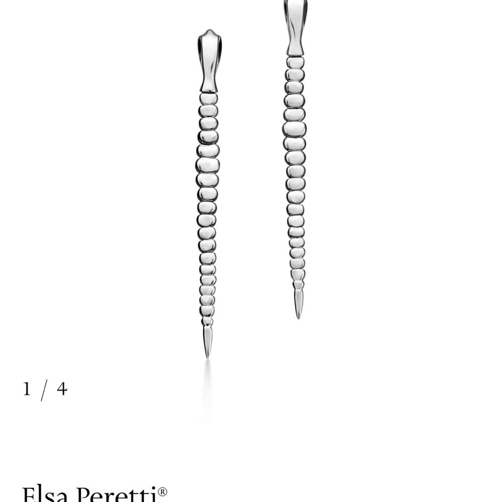Tiffany & Co. Elsa Peretti Silver Snake 🐍 Earrings